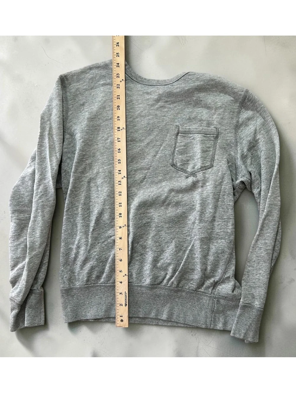 J.Crew Knit Goods Grey Pocket Sweatshirt - Size M